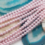 Perle cerate grado A++ tonde pink 4 mm filo 40 cm