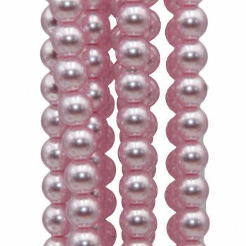Perle cerate grado A++ tonde pink 6 mm filo 40 cm