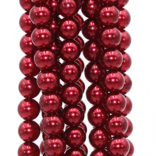 Perle cerate grado A++ tonde rosso cartier 6 mm filo 40 cm