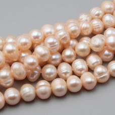 Perle di fiume potato cipria 8 mm conf. 10 pz Perle di fiume potato cipria 8 mm conf. 10 pz