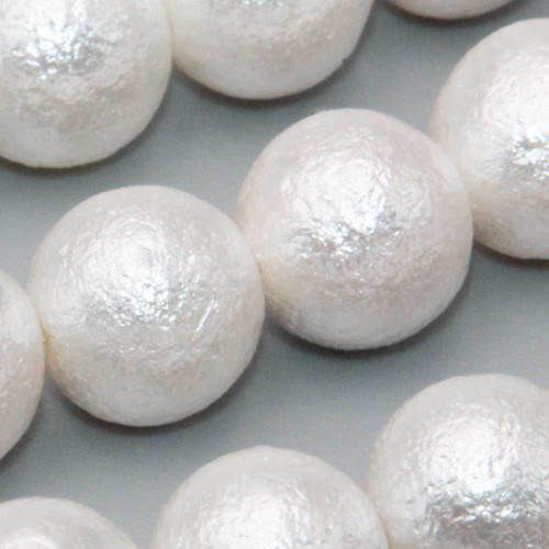 Perle di maiorca bianche satinate 10 mm filo 45 cm