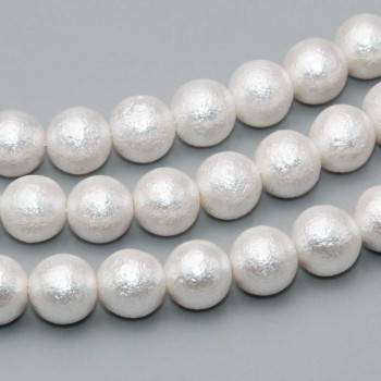 Perle di maiorca bianche satinate 10 mm filo 45 cm