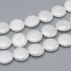 Perle di maiorca gettone 13.5 mm bianche conf. 6 pz Perle di maiorca gettone 13.5 mm bianche conf. 6 pz