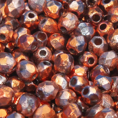 Perline Ceche Cristallo lucidate a fuoco 4 mm sunset full 40 pz