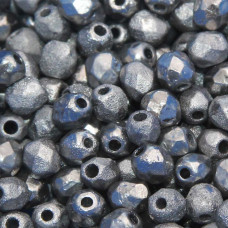 Perline Ceche Cristallo lucidate a fuoco full chrome 4 mm 40 pz