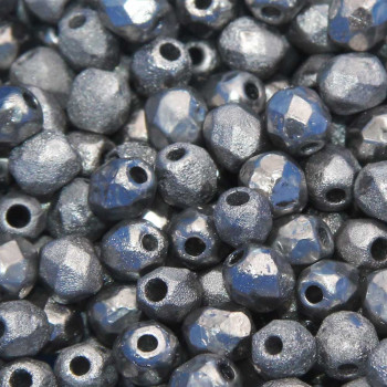 Perline Ceche Cristallo lucidate a fuoco full chrome 4 mm 40 pz