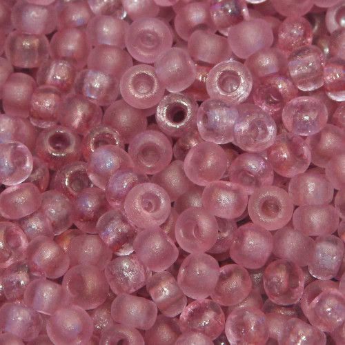 Perline Ceche Cristallo lucidate a fuoco lila luster 6/0 pacco 5 gr