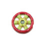 Perline ceramica ruota carro rossa e verde 19 mm conf. 1 pz