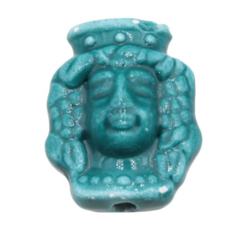 Testa di moro blu aquamrina 19.5x15.5 mm conf. 2 pz