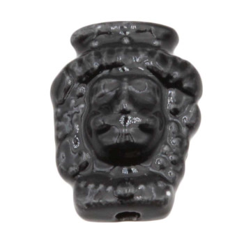 Testa di moro nera 19.5x15.5 mm conf. 2 pz