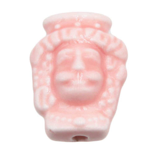 Testa di moro rosa acceso 19.5x15.5 mm conf. 2 pz