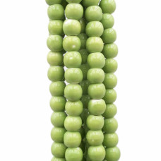 Perline verdi in ceramica 6.3x5.7 mm filo 32 cm 
