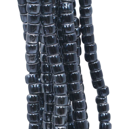 Rondelle in ceramica 6x4 mm color ematite filo 40 cm