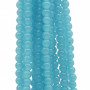Perline in vetro celesti tonde lisce 6 mm filo 40 cm