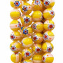 Perline in vetro decorate giallo 10 mm pacco 20 pz