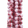 Perline in vetro decorate lilla 7.9 mm filo 40 centimetri 