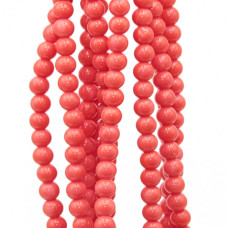 Perline in vetro rosa scuro 6 mm filo 40 cm