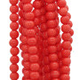 Perline in vetro tonde lisce 6 mm corallo filo 40 cm