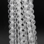 Perline in vetro trasparenti 12 mm tonde lisce filo 40 cm