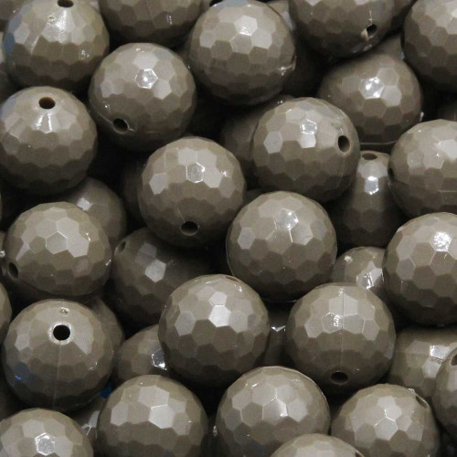 Perline in resina 16 mm sfac. verde militare 10 pz