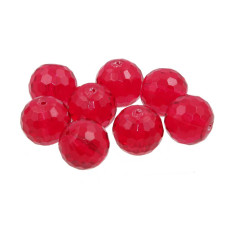 Perline in resina ab 10 mm sfac. red 20 pz