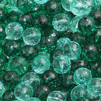 Perline in resina ab mix color 2 tonalità smeraldo 16 mm 10 pz