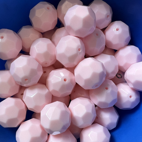 Perline in resina rosa 20  mm sfac. 6 pz