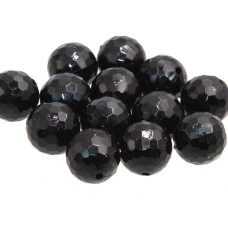 Perline resina AB nere sfac. 16 mm 10 pz