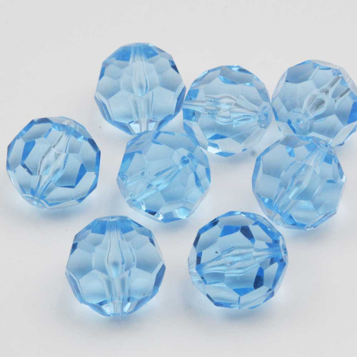 Perline resina ab sfac. celesti 20 mm 6 pz
