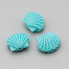 Conchiglia in resina 11.5 mm turchese conf. 4 pz