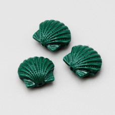 Conchiglia in resina 16 mm verde conf. 2 pz Conchiglia in resina 16 mm verde conf. 2 pz