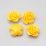 Rose in resina 14 mm gialle conf. 4 pz