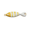 Connettore Pesciolino acciaio smaltato bianco 25x6 mm conf. 1 pz