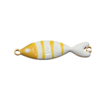 Connettore Pesciolino acciaio smaltato bianco 25x6 mm conf. 1 pz