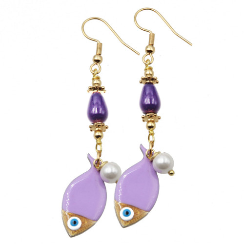 Connettore Pesciolino acciaio smaltato azzurro 25x6 mm conf. 1 pz