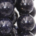 Pietra del sole blu 10 mm tonda liscia 9.5 mm pacco 10 pezzi