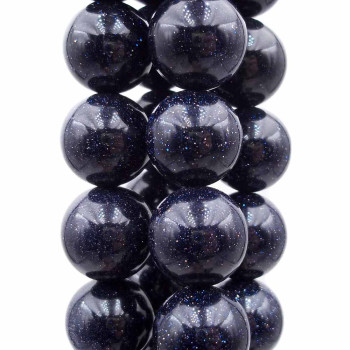 Pietra del sole blu tonda liscia 13,8 mm pacco 4 pz