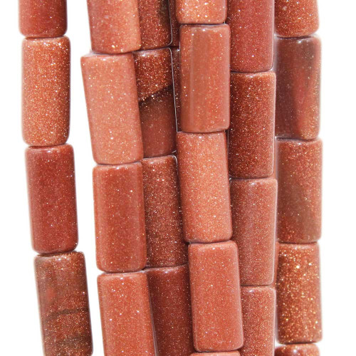 Pietra del sole colonna marrone 14x6 mm filo 40 cm