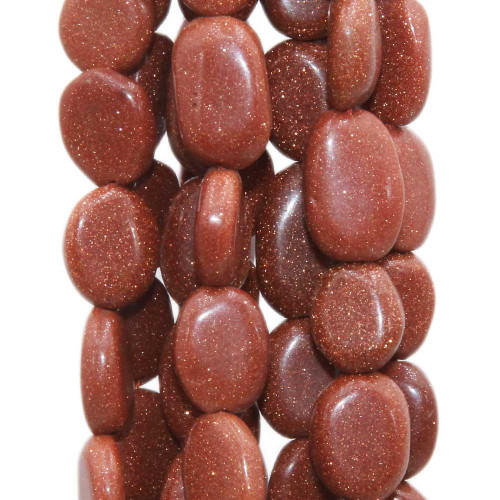 Pietra del sole ovale 11x7.5 mm circa liscia filo 40 cm