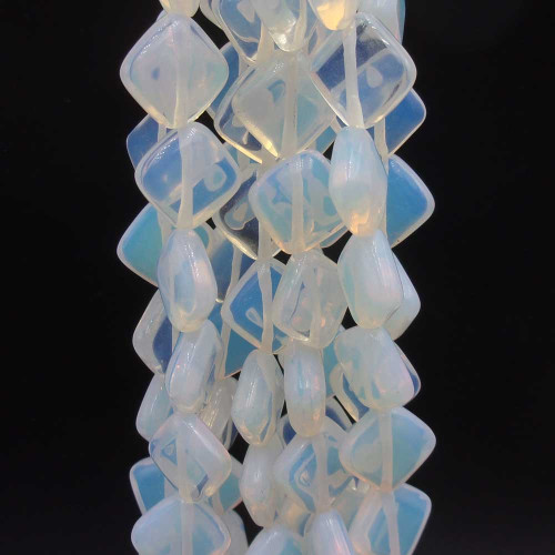 Pietra di luna rombo liscio 14 mm pacco 10 pz