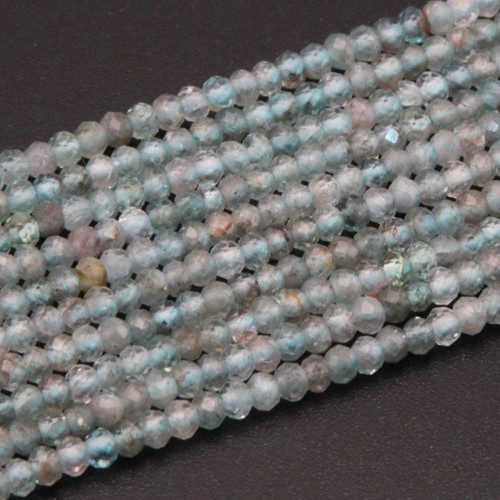 Pietre Dure agata azzurra 2.6 mm tonde sciacciate sfacc. filo 40 cm