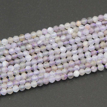 Pietre dure ametista tonde schiacciate sfacc. 2 mm filo 40 cm 