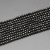 Pietre dure onice nero tonde schiacciate sfacc. 2 mm filo 40 cm