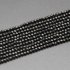 Pietre dure onice nero tonde schiacciate sfacc. 2 mm filo 40 cm