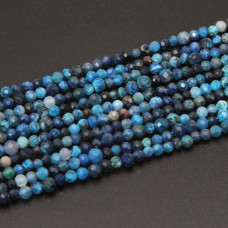 Pietre dure sodalite tonda schiacciata sfacc. 3 mm filo 40 cm
