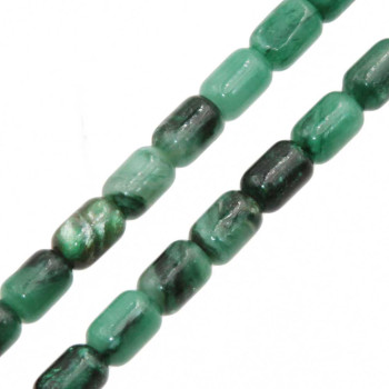 Pietre dure barilotto agata verde grado A++ 9x6 liscio conf.10 pz