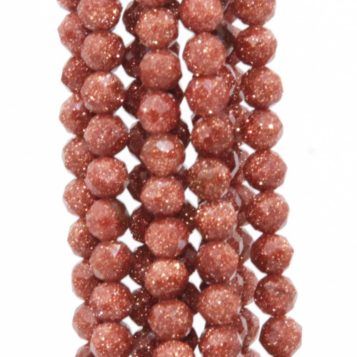 Pietre Dure diamond cut pietra del sole 4 mm filo 40 cm