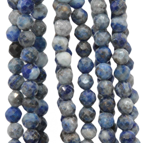 Pietre Dure diamond cut sodalite 3.5 mm filo 40 cm