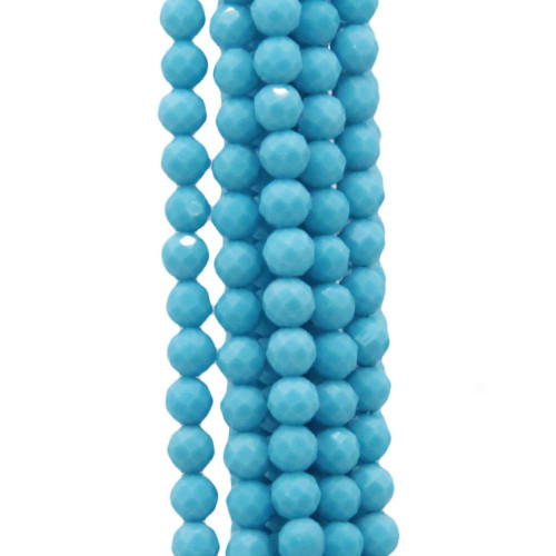 Pietre Dure diamond cut turchese 3 mm filo 40 cm
