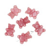 Agata rosa orsetto 21x14 mm conf. 2 pz